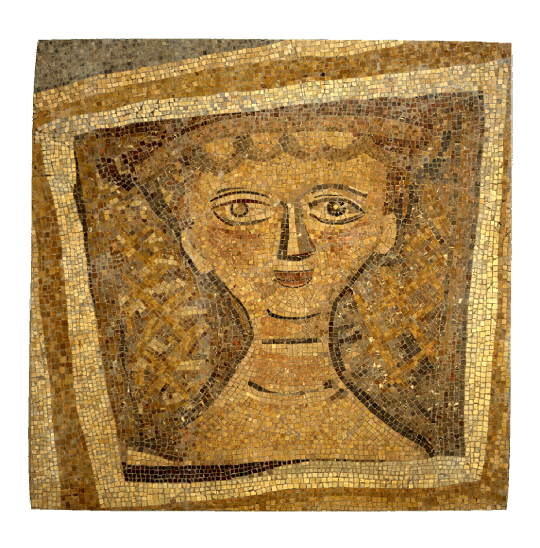 Massimo Campigli Volto di donna, 1947. Mosaico su pannello in cemento.