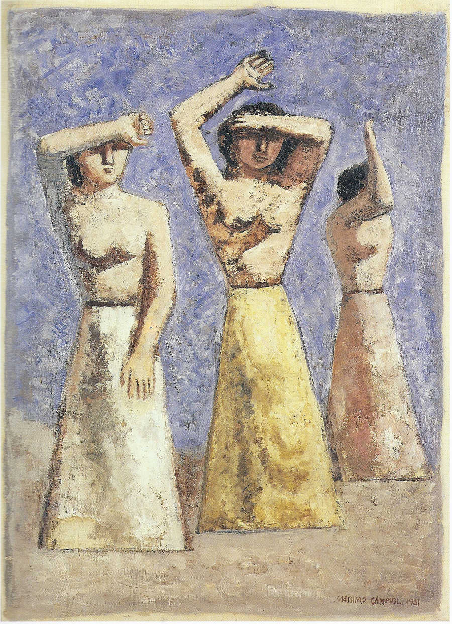 Massimo Campigli, Donne al sole, 1931, olio su tela, collezione privata