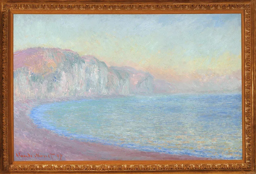Falaises à Pourville (soleil levant) di Monet