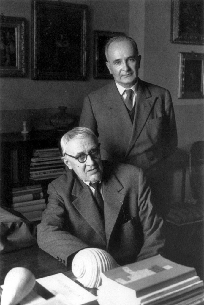 Luigi Magnani con Giorgio Morandi foto di Ugo Mulas