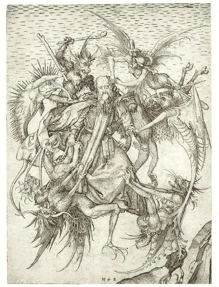 Martin Schongauer, Sant’Antonio battuto dai demoni